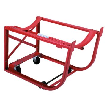 Drum Cradle With Tipping Lever - Polyolefin Wheels On Swivel Casters