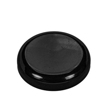89-400 Black PP Dome Top Continuous Thread Cap - Foam Liner