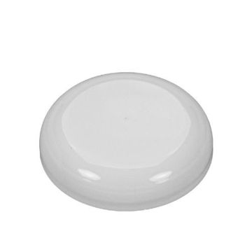 70-400 White PP Dome Top Continuous Thread Cap - Foam Liner