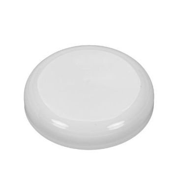 89-400 White PP Dome Top Continuous Thread Cap - Foam Liner