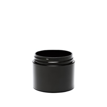2 oz Black Straight Base Double Wall Jar With 58-400 Neck Finish