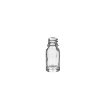 10 ml Clear Glass Euro Bottle, 18 DIN