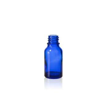 15 ml Blue Glass Euro Bottle, 18 DIN
