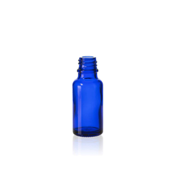 20 ml Blue Glass Euro Bottle, 18 DIN