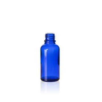 30 ml Blue Glass Euro Bottle, 18 DIN