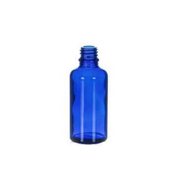 50 ml Blue Glass Euro Bottle, 18 DIN