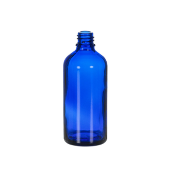 100 ml Blue Glass Euro Bottle, 18 DIN