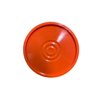 2 Gallon Tear Tab Poly Pail Lid, Orange