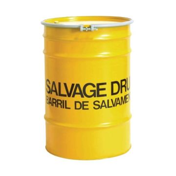 85 Gallon Steel Salvage Drum, Lined, Bolt Ring, Fitting