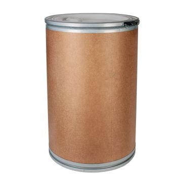 30 gallon fiber drum with white plastic lid