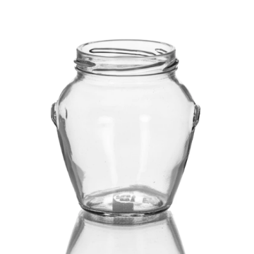 10.5 oz Clear Glass Honey Pot, 63 Lug