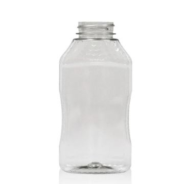 16 oz PET Clear Hourglass Grip Bottle