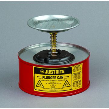 Justrite® Plunger Cans 1 Quart