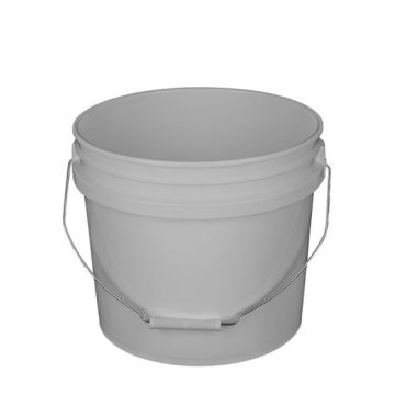 3.5 Gallon Plastic Pail, HDPE – White