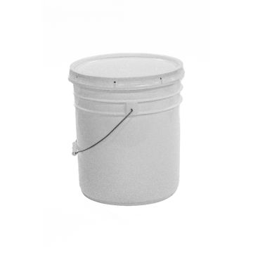 White 5 gallon open head pail