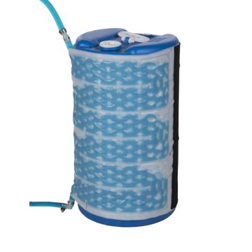 Fluxwrap blanket designed to regulate temperature inside of 15 gallon drums