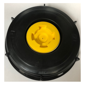 6" Black Vented Buttress Cap with Hex Plug