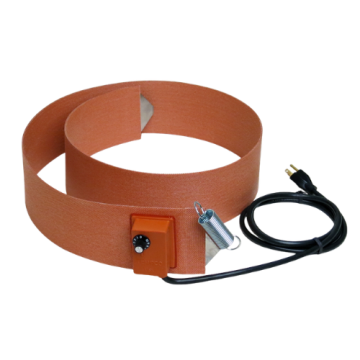 55 Gallon Silicone Rubber Plastic Drum Heater - 4 Inch Wide
