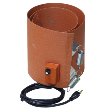 55 Gallon Silicone Rubber Plastic Drum Heater - 9.5 Inch Wide