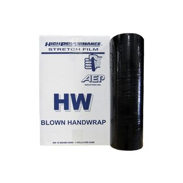 Black stretch wrap, blown and hand roll