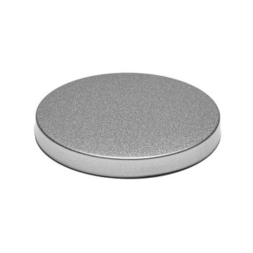 Large Brushed Silver Metal Lid