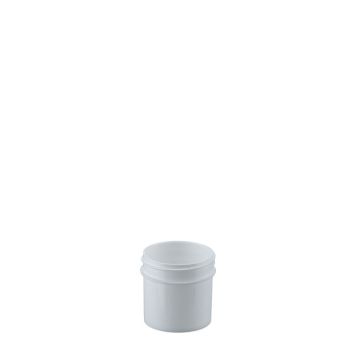 1 oz. Wide Mouth White Plastic Jar