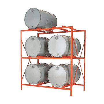Permanent Storage Rack 6 Drums Horizontal Storage