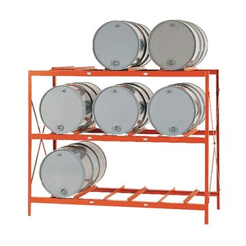 Permanent Storage Rack 9 Drums Horizontal Storage
