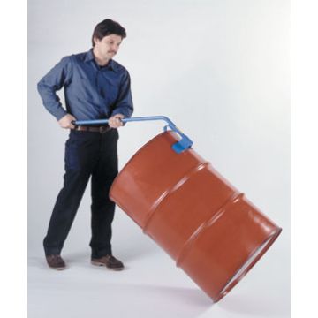 Manual Drum Upender Stands Filled Drums