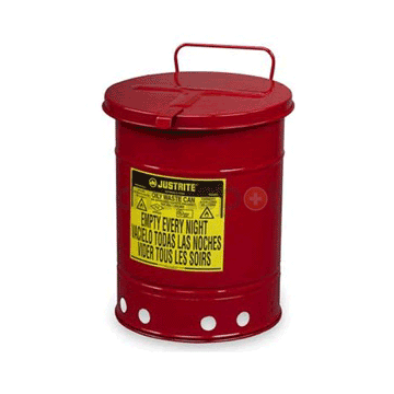 Justrite® Oil Waste Cans 21 Gallon Hand Operated