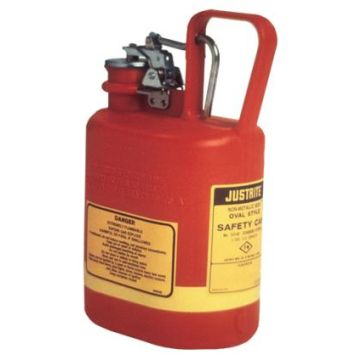 Justrite® Type I Oval Polyethylene Safety Cans 1 Gallon
