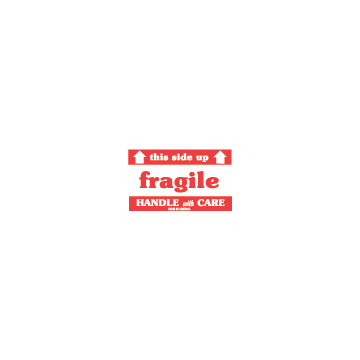 Fragile This Side UP Label