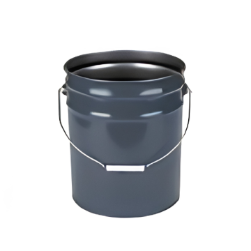 5 Gallon Steel Pail, Unlined, UN Rated - Black