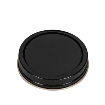 70-450 Black Metal Screw Cap - Plastisol Liner