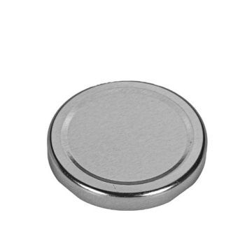 63mm Silver Metal Lug Cap - Plastisol Liner