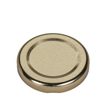 48mm Gold Metal Lug Cap - Plastisol Liner