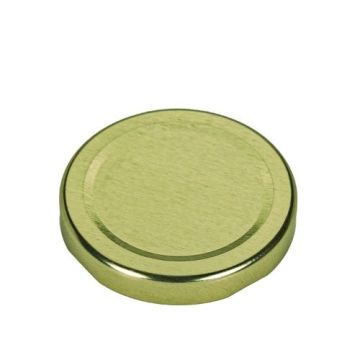 58mm Gold Metal Lug Cap - Plastisol Liner