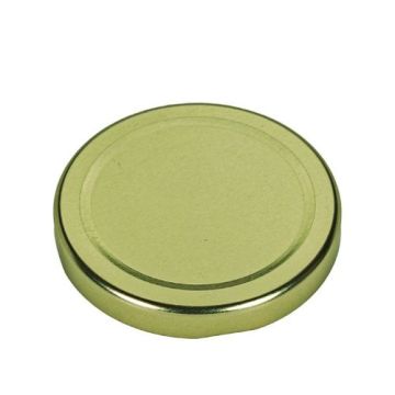 63mm Gold Metal Lug Cap - Plastisol Liner