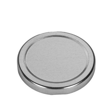 70mm Silver Metal Lug Cap - Plastisol Liner