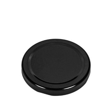 63mm Black Metal Lug Cap - Plastisol Liner