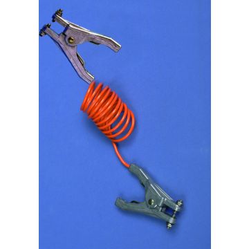 30 ft Coiled Cable With Dual Plier Clamp