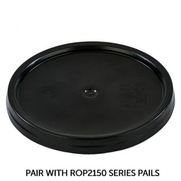 RightPail ™ 5 Gallon Tear Tab Plastic Pail Lid – Black