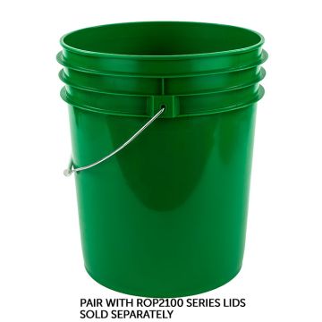 Green 5 gallon bucket