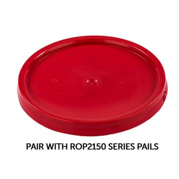RightPail ™ 5 Gallon Tear Tab Plastic Pail Lid – Red