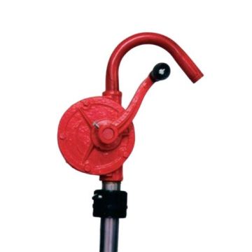 Economical Rotary Drum Pump - Curved Spout - 48 Inch PVC Hose