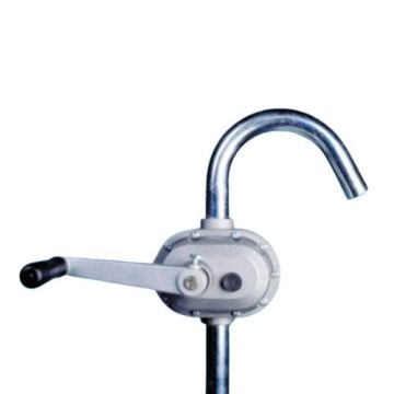 Rotary Pump With Curved Spout - Polyethylene Discharge Hose