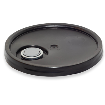 5 Gallon Tear Tab Lid with Tubular Gasket &ndash; Black