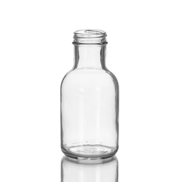 8 oz Clear Glass Stout Bottle, 38-400