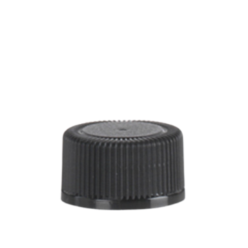 ribbed black cap for bottle