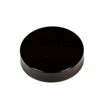 43-40 Black Smooth Sided Cap
